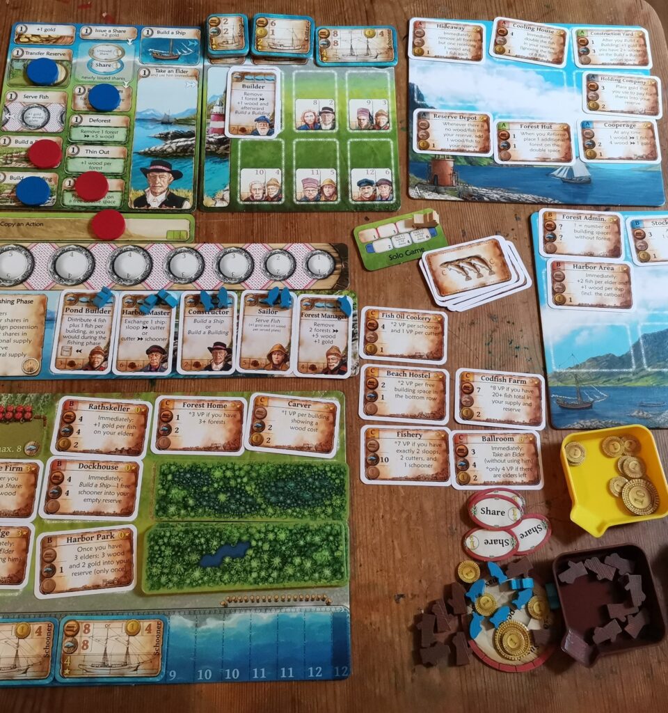 a view of a finished solo game of nusfjord