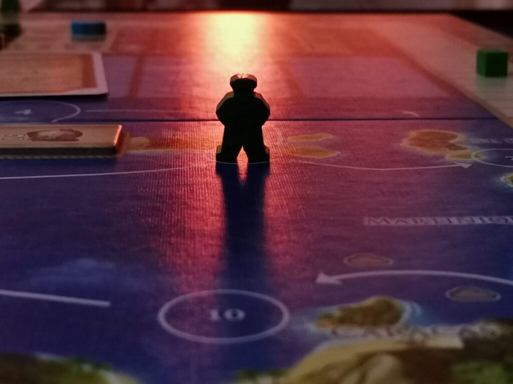 A Maracaibo meeple on the board