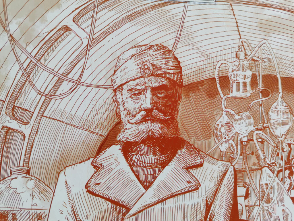 an illustration of captain nemo from the epilogue book