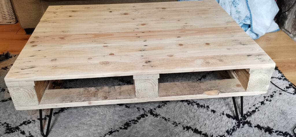 table placed inside to check for size