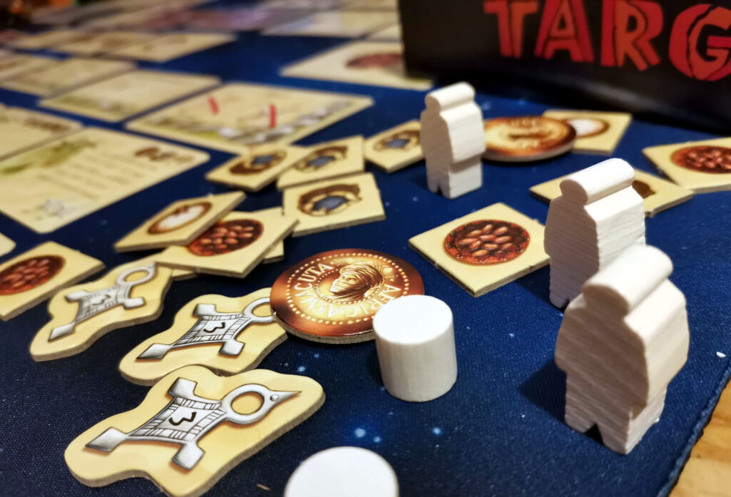 targi goods piles and player pieces