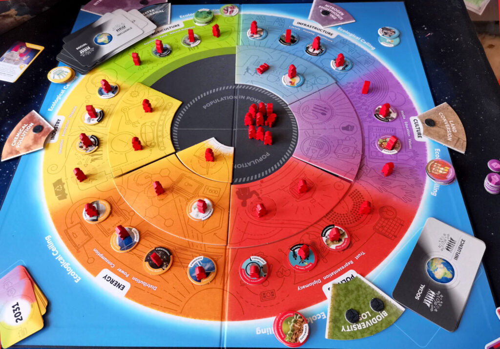 a game of earth rising, in-play