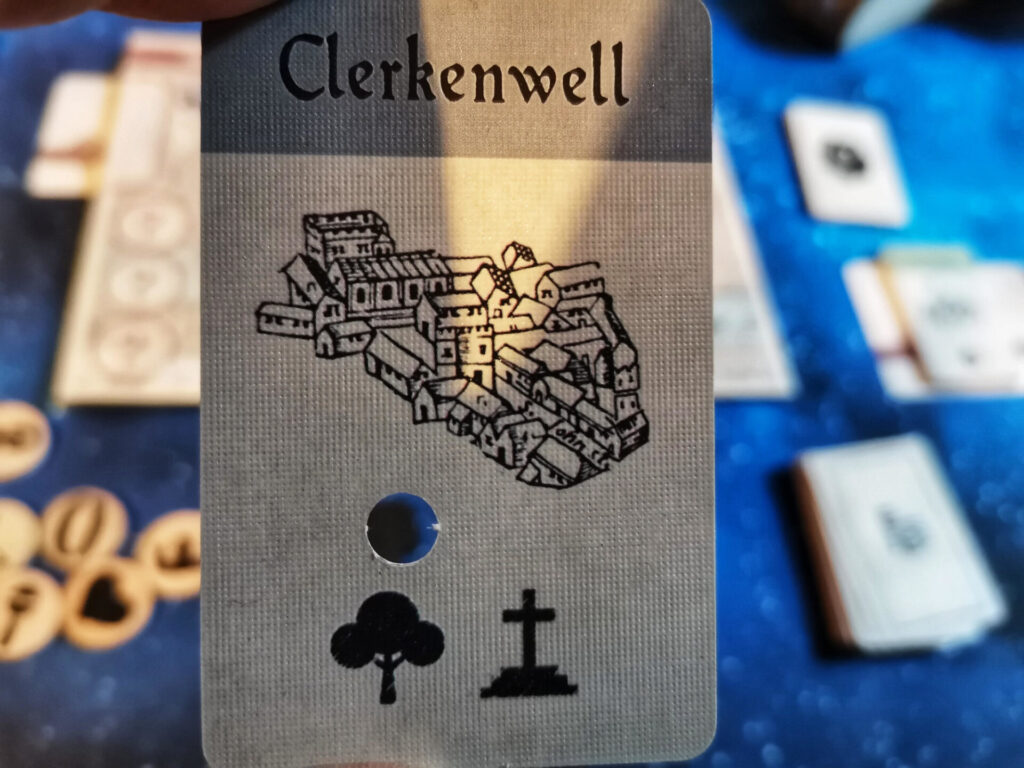 clue card with a hole in it