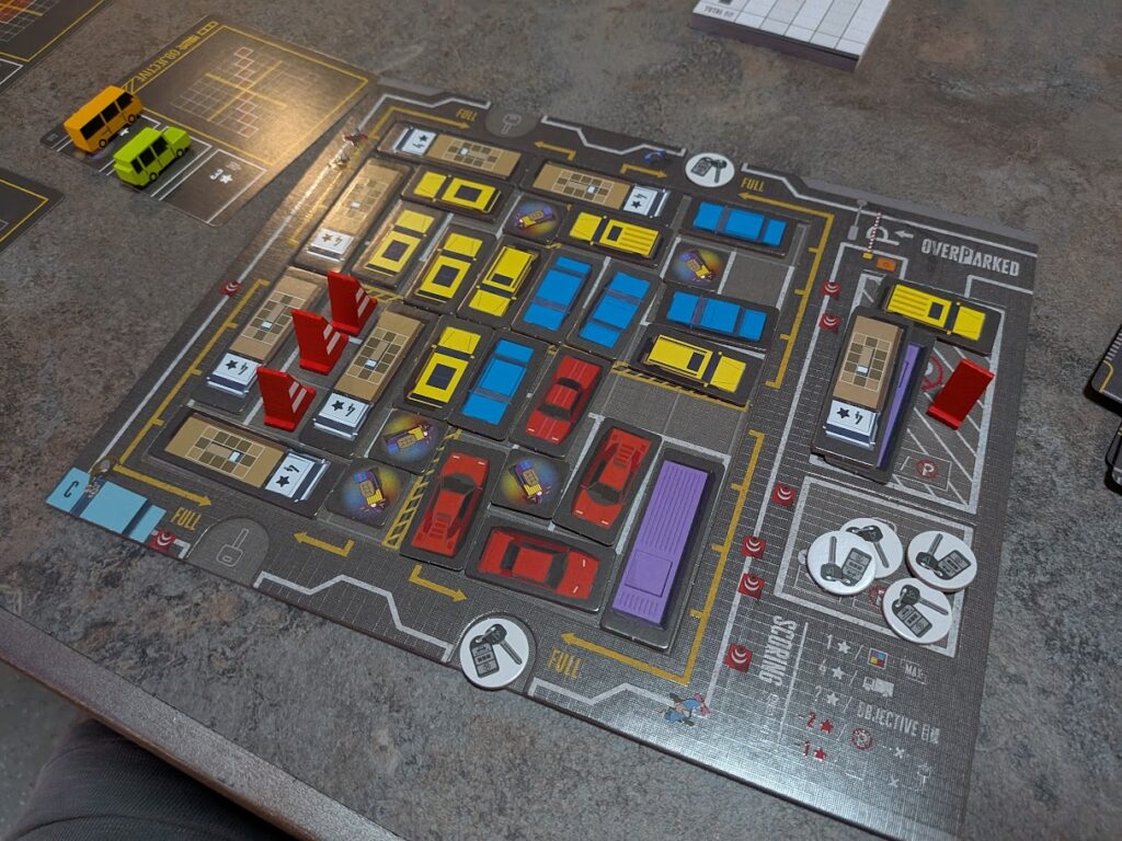 a complete board at the end of the game