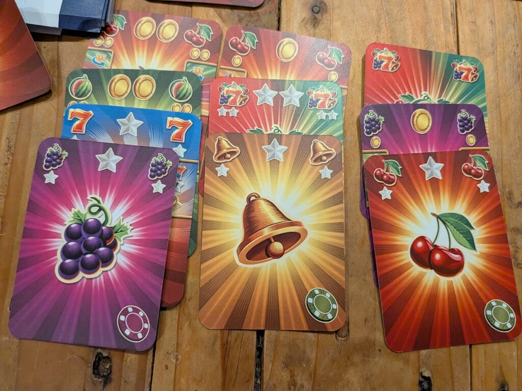 uma visão dos cartões no jackpot definir o carretel