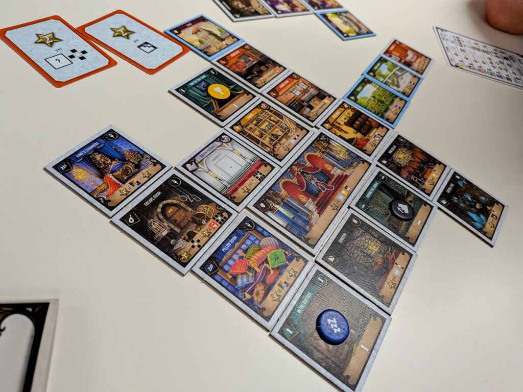 completed castle with tokens