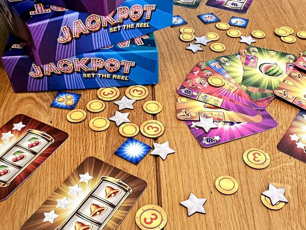 Uma foto do jackpot definiu os componentes do carretel