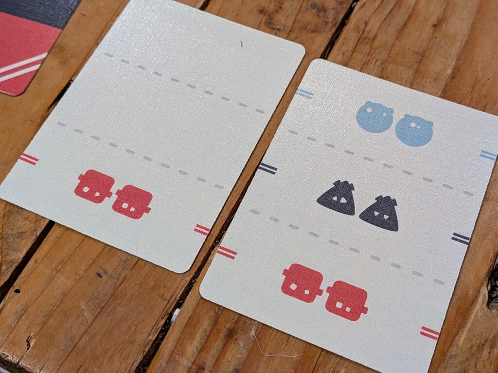 two DOT cards close up