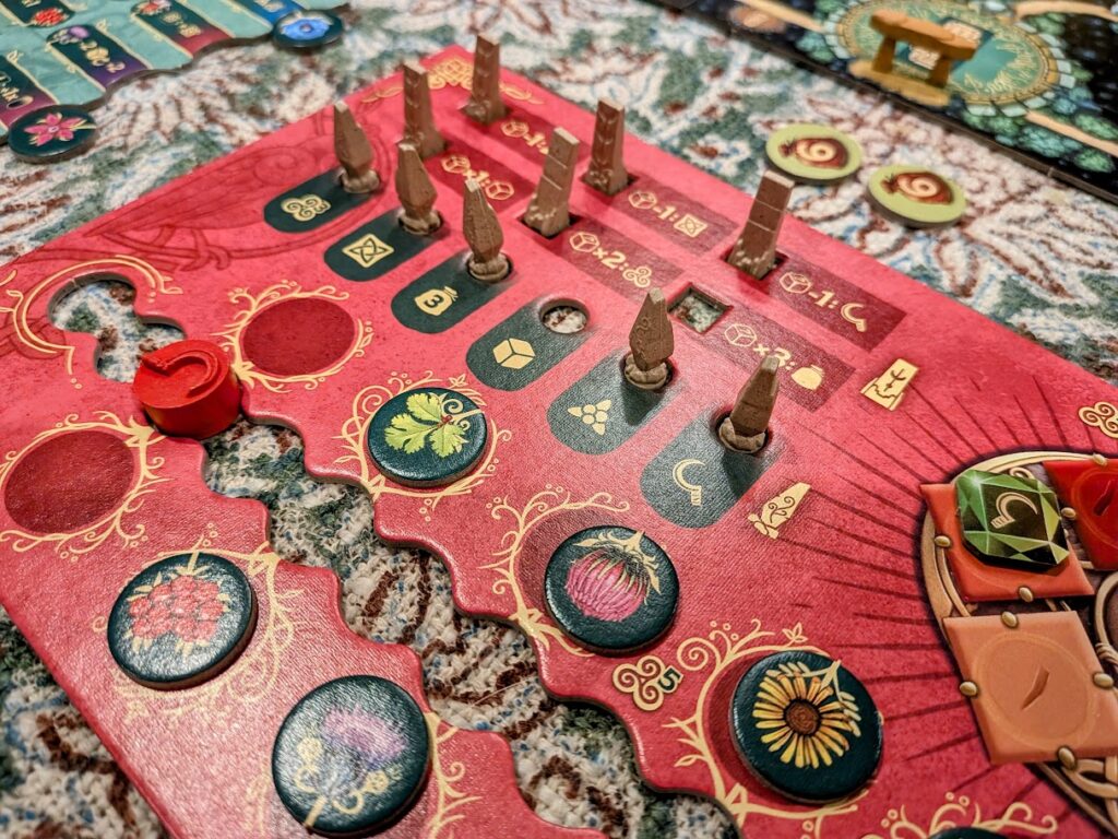 close up of the player board