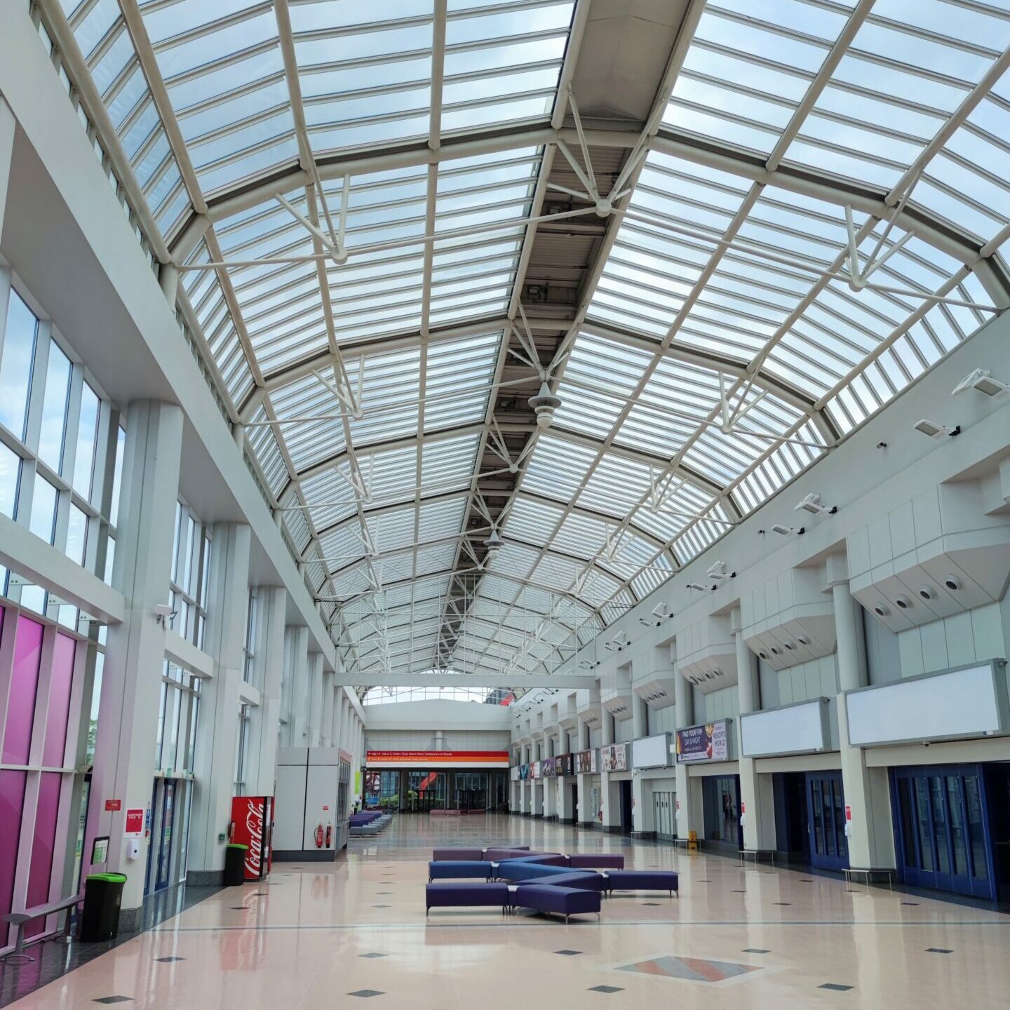 empty hall at the NEC