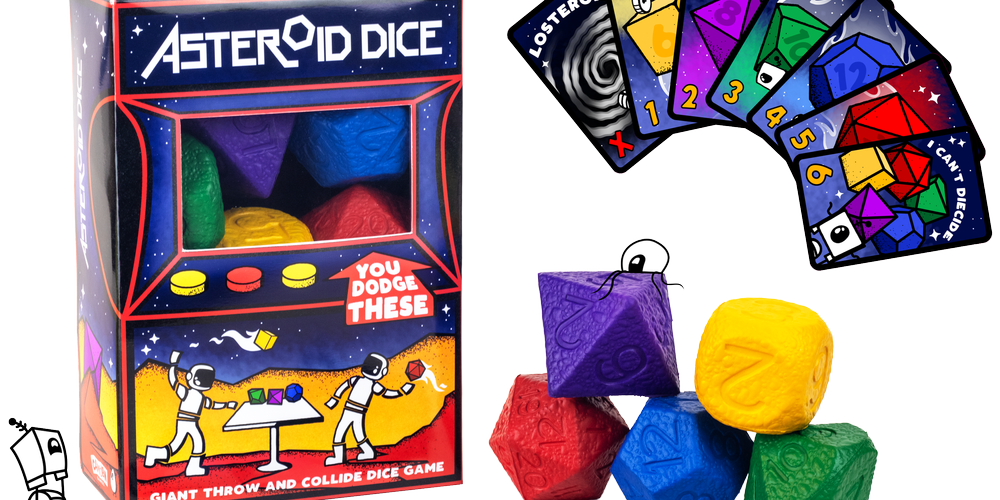 asteroid dice box and conternts