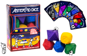 asteroid dice box and conternts