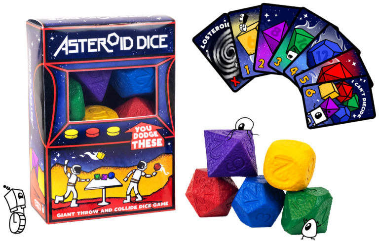 asteroid dice box and conternts