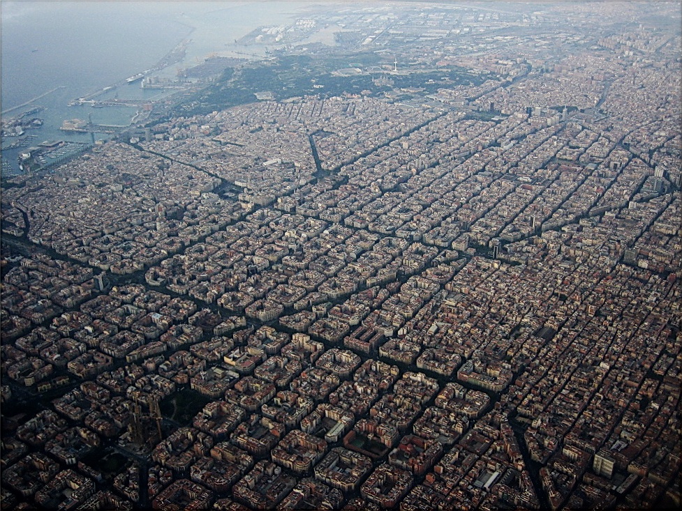 aerial photograph of Barcelona