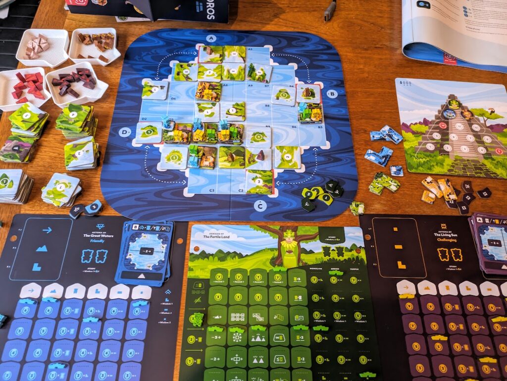 an overhead view of a single player game