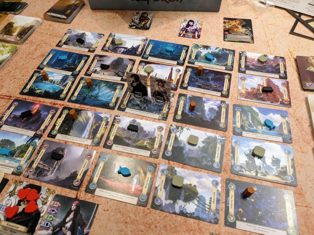 a two player game of call of kilforth, set up ready to play