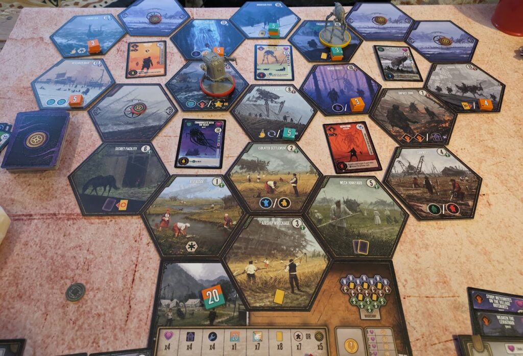 a two player game of expeditions in progress