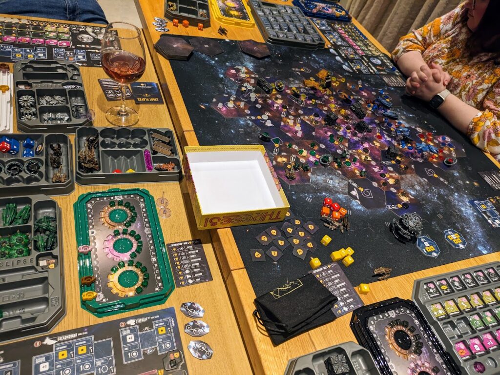 six-player game of eclipse in action