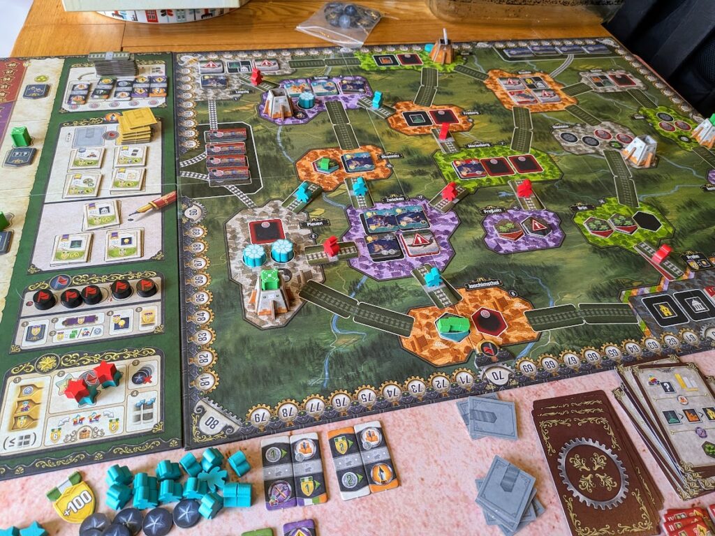 the solo game of nucleum being played
