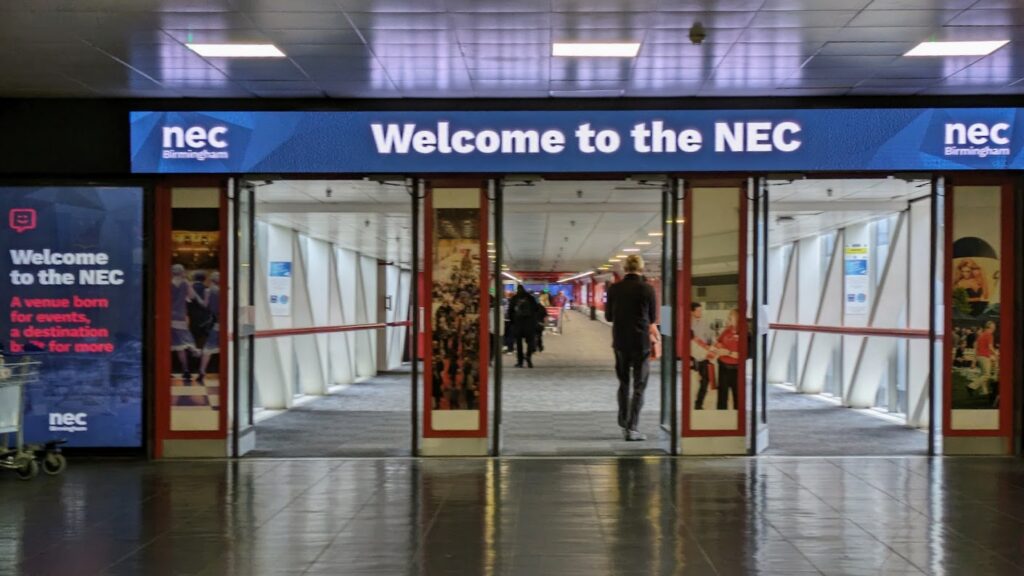 The walkway into the NEC