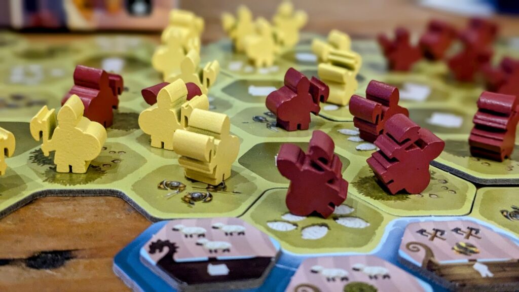 close-up photo of viking meeples