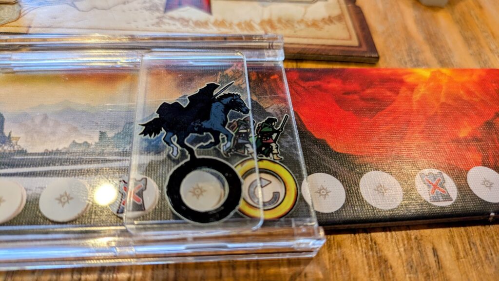 quest of the ring tracker with nazgul and fellowship close