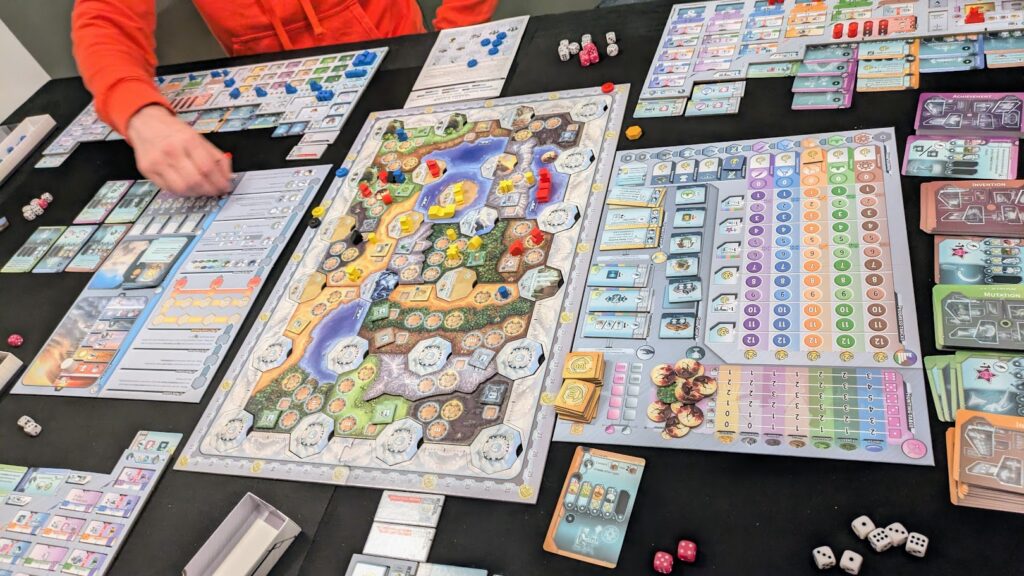 a four player game of civolution in progress