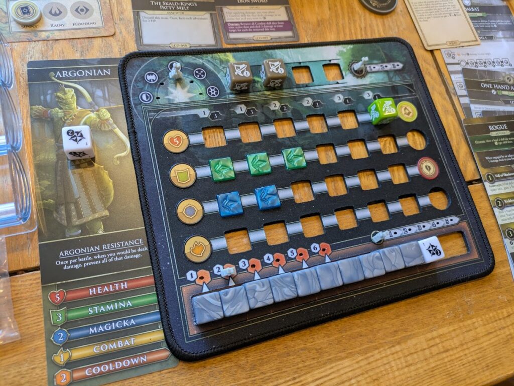 adventurer playmat, with lots of light fatigue