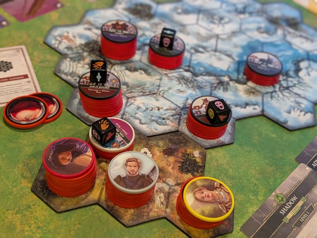 pinned to the starting hexes with hordes descending