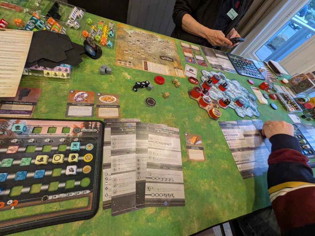 an overhead view of the modualr game on a table