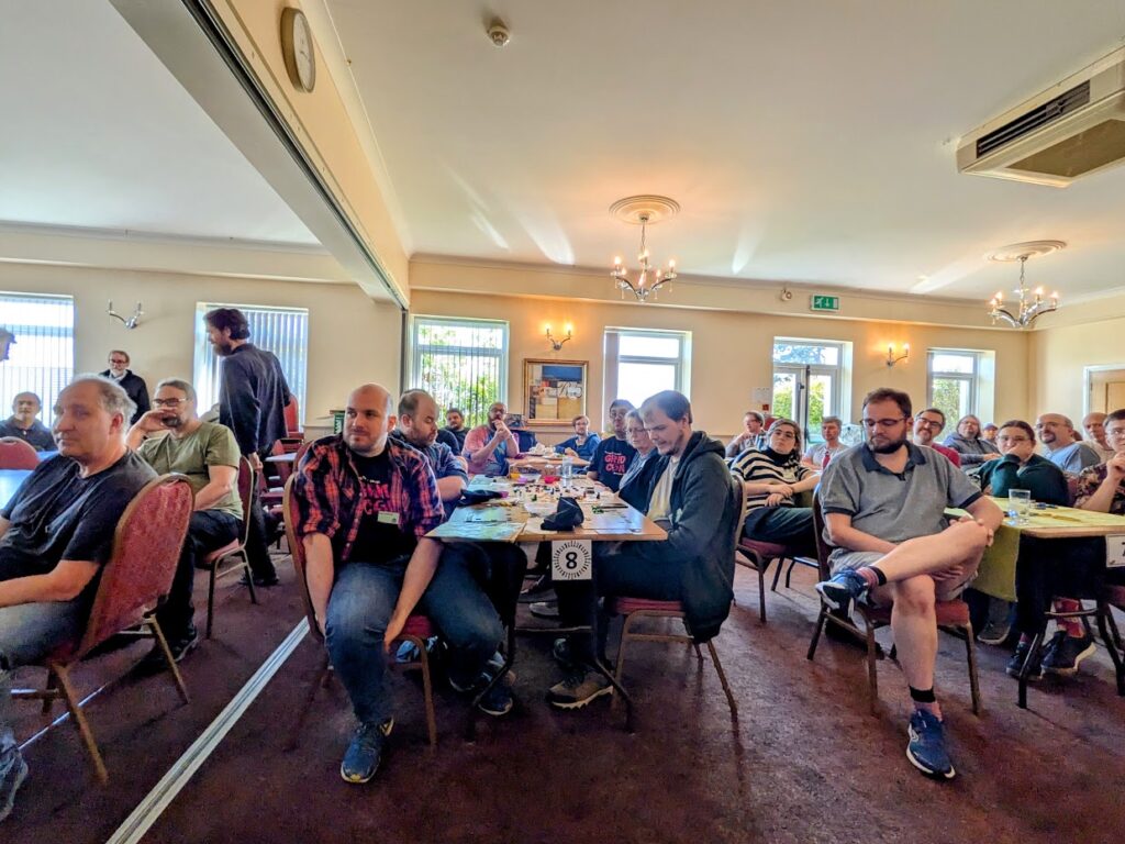 a shot of people attending baycon