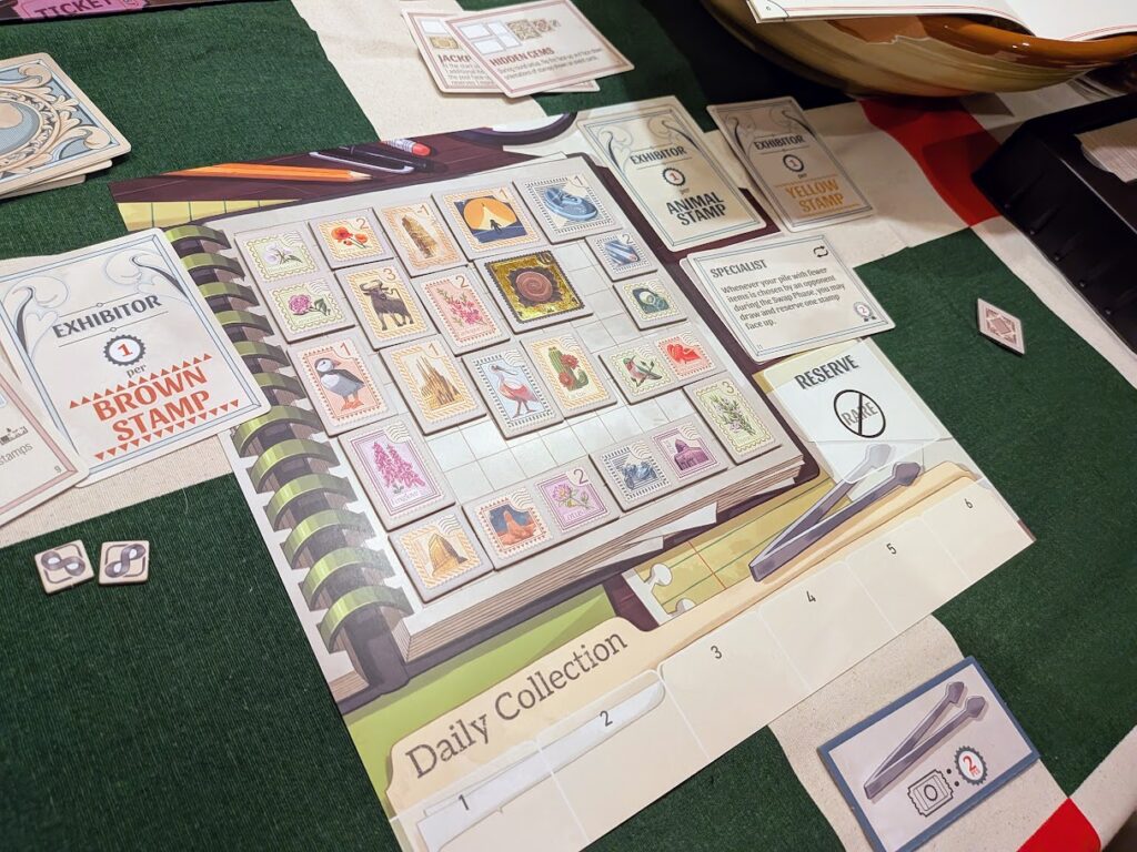 a view of the stamp swap player board