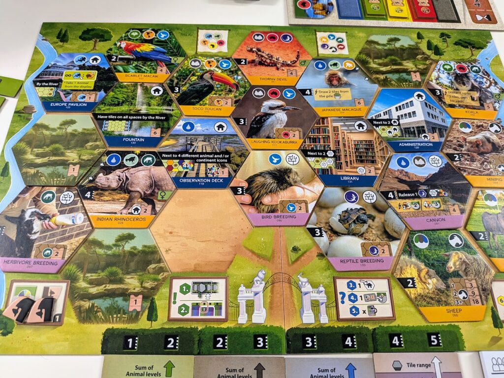 a sanctuary player board at the end of the game