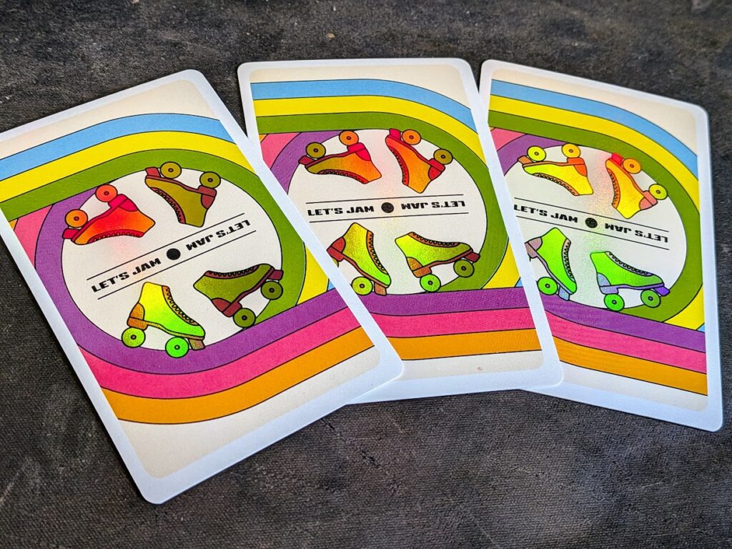 jam cards from roller disco