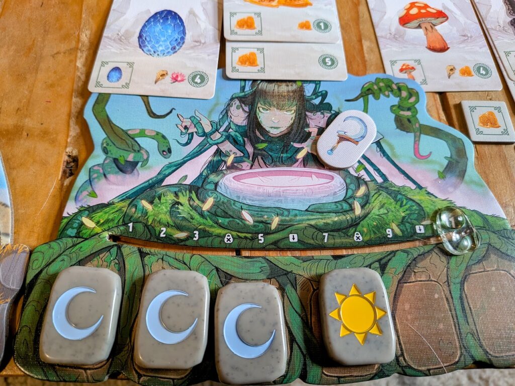 close up of rune stones on a player board