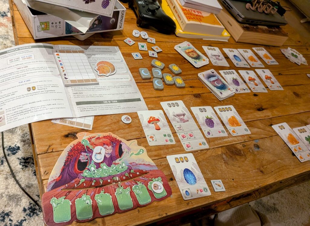 Carnuta being played on my coffee table