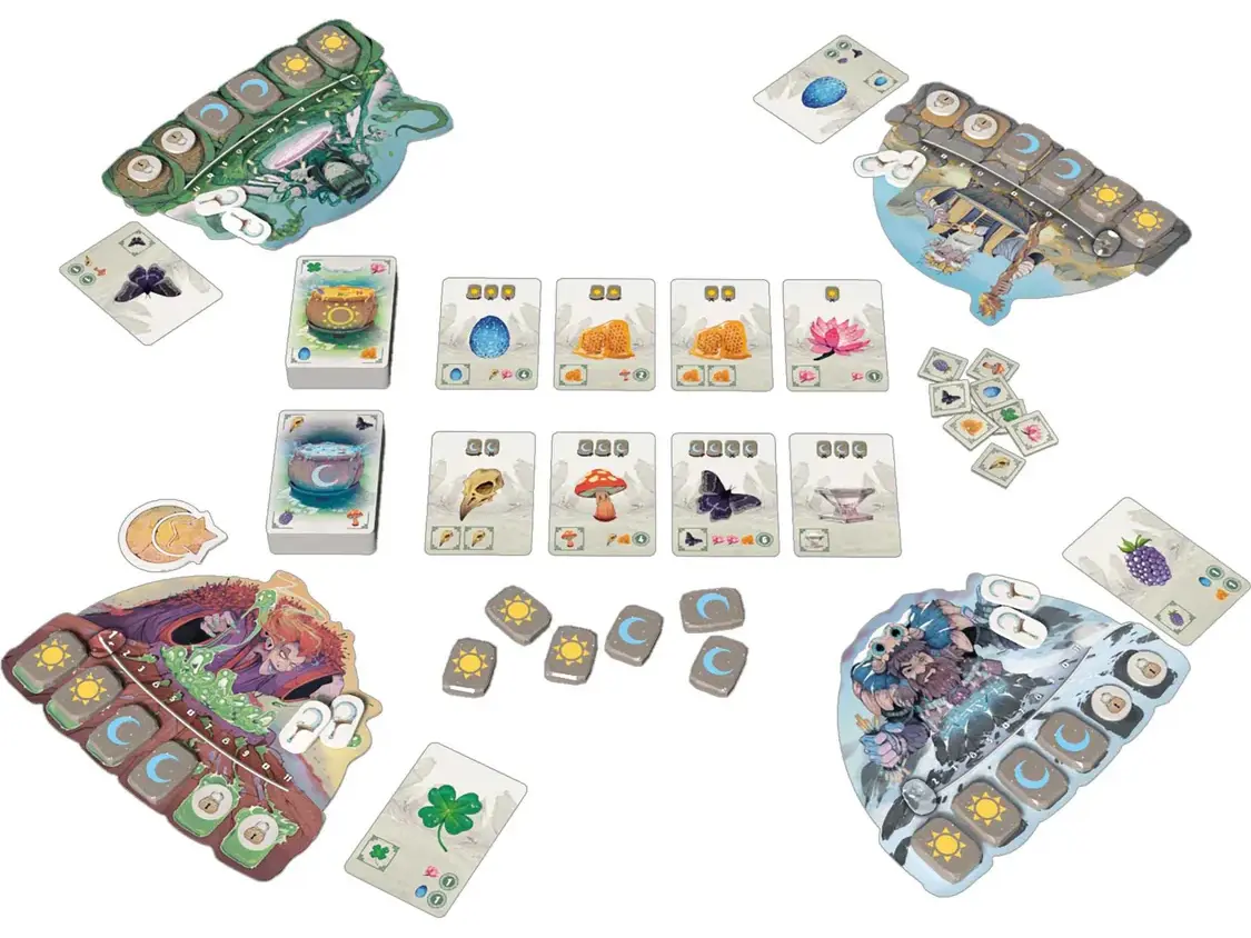 render of a four player game setup