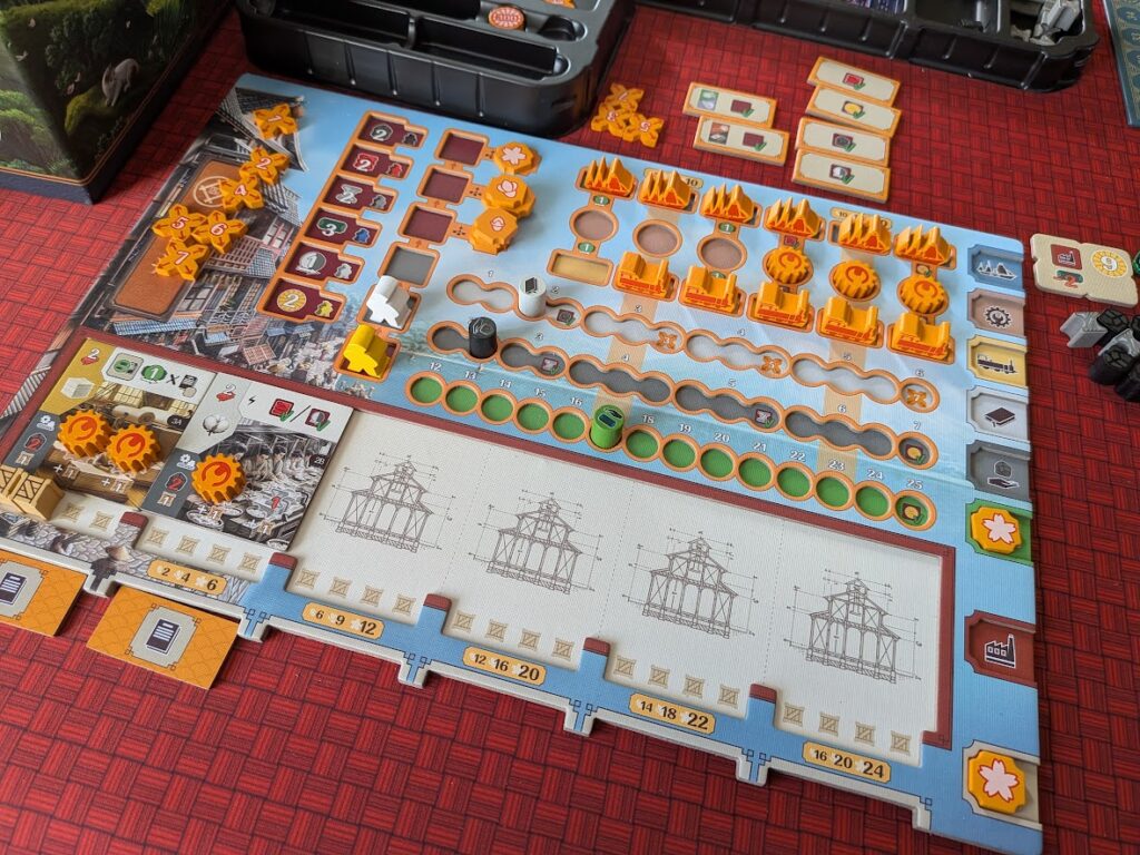 a close up of the player board