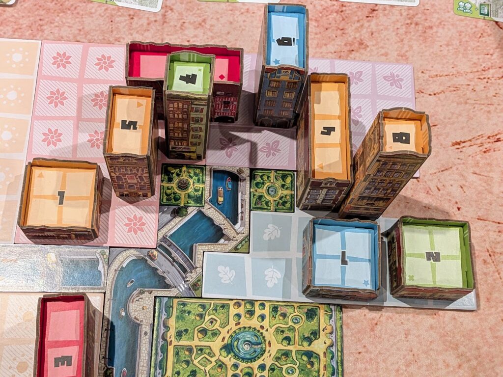 an overhead view of the city