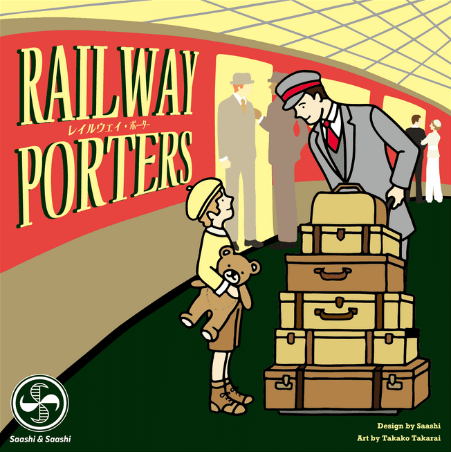 the colourful box art for saashi & saashi's railway porters game