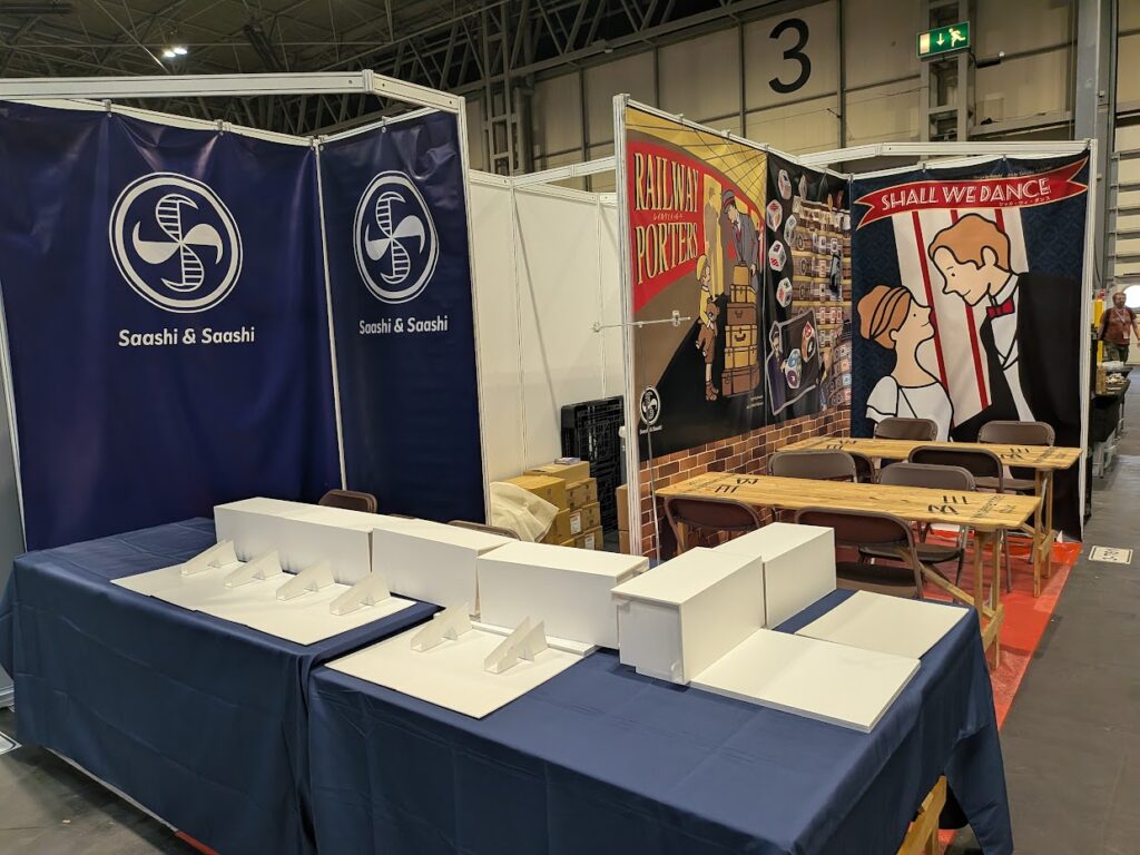 an empty booth before the show