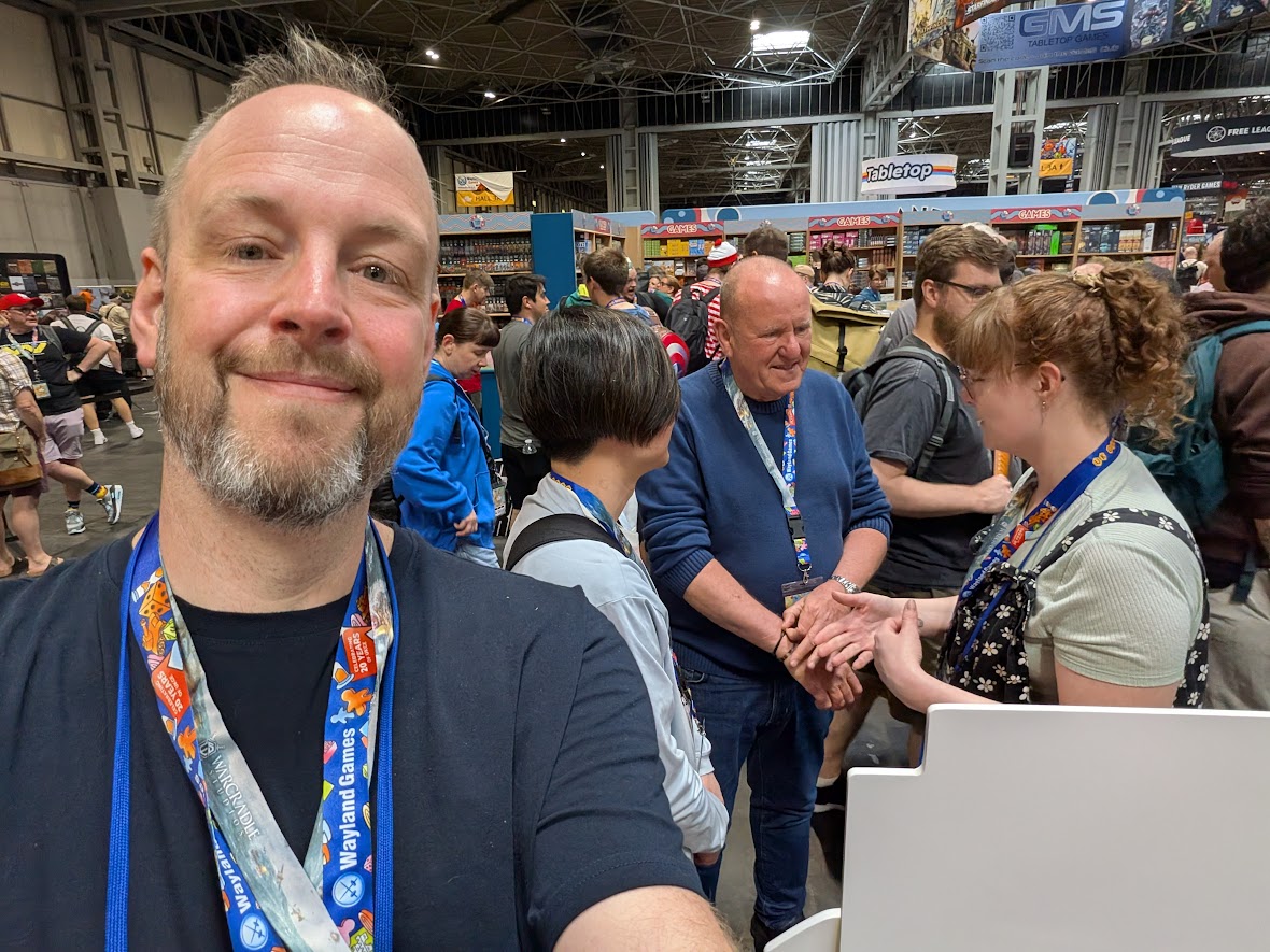 A photograph of Adam Richards taken at the UK Games Expo.