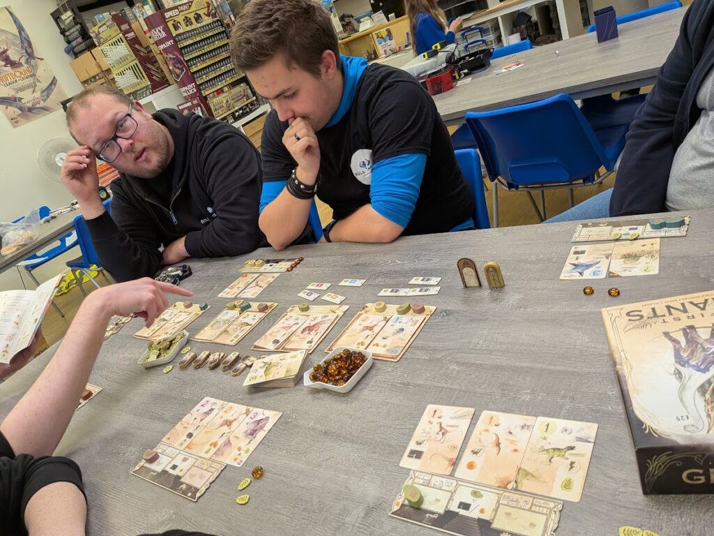 first giants being played at roll the dice cornwall game store