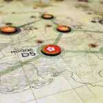 close up of map on politik board