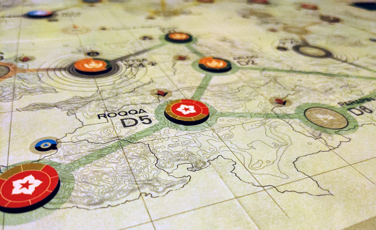 close up of map on politik board