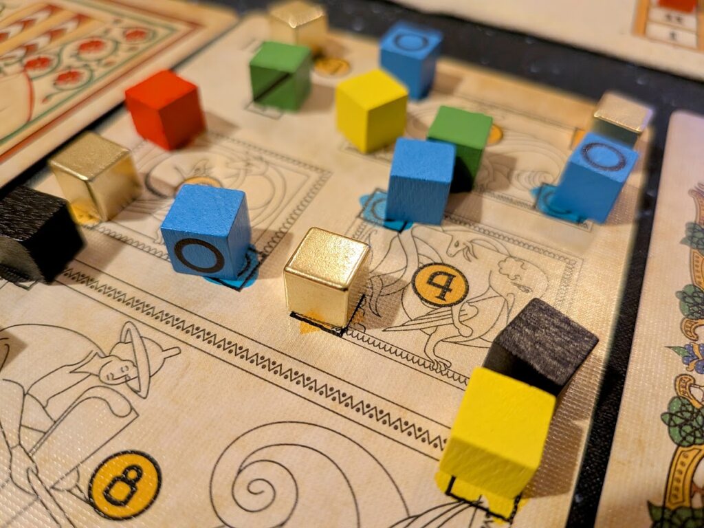 a closer look at the gold cubes