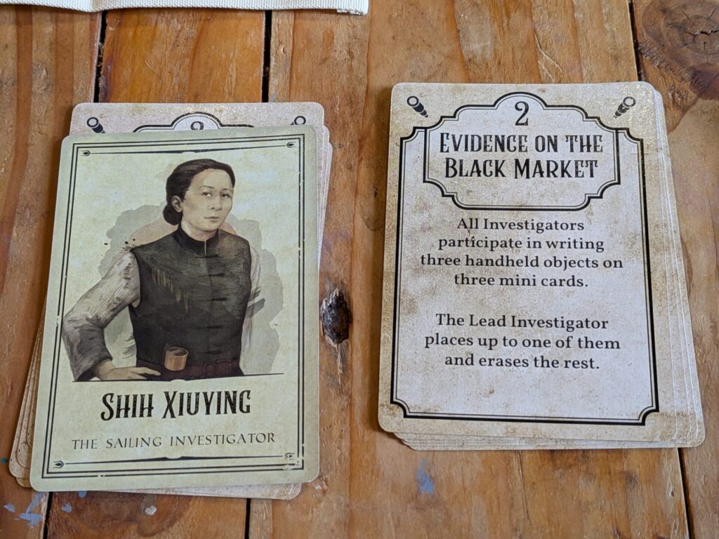 here lies investigator card