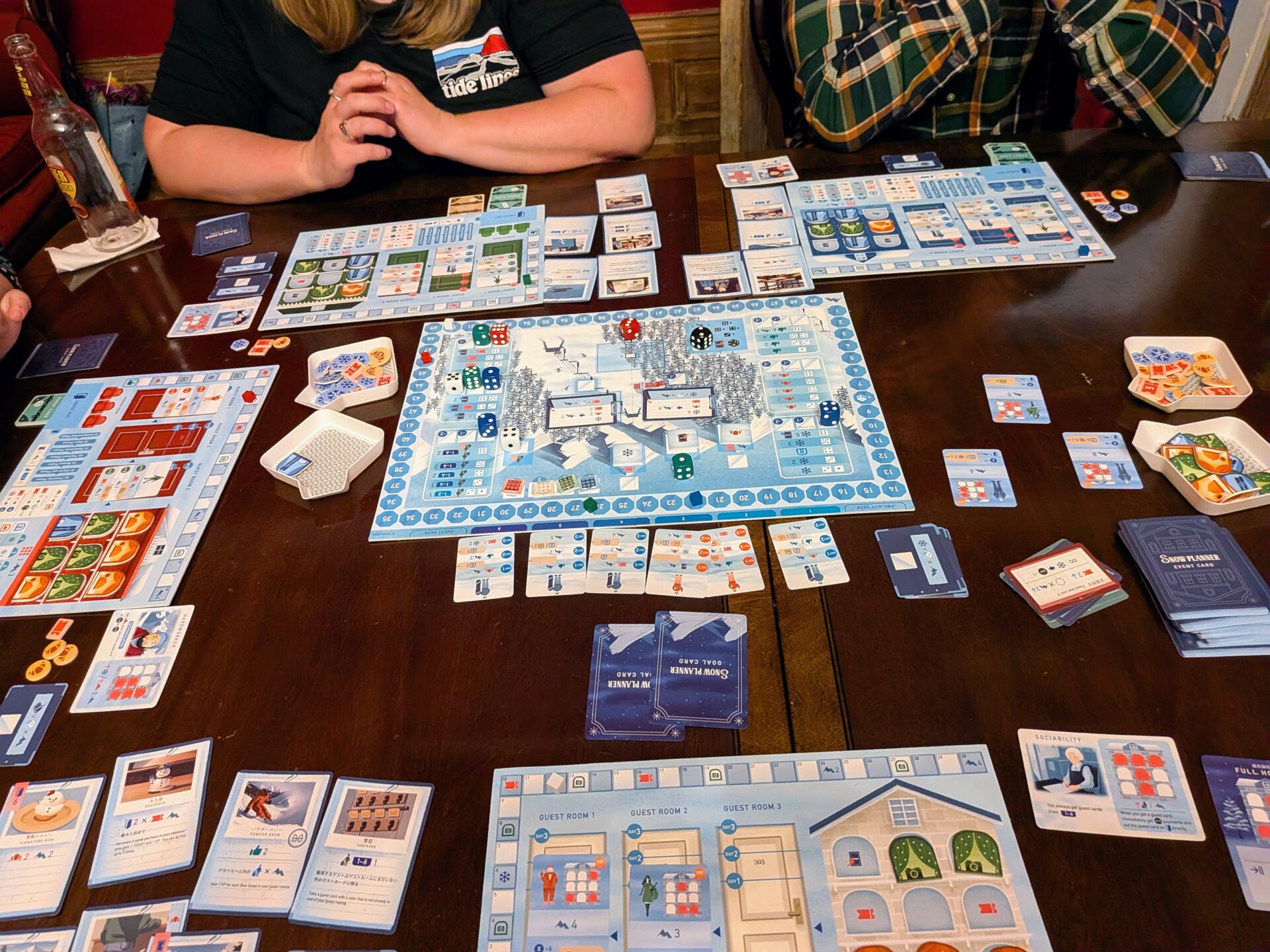 a game of snow planner in progress