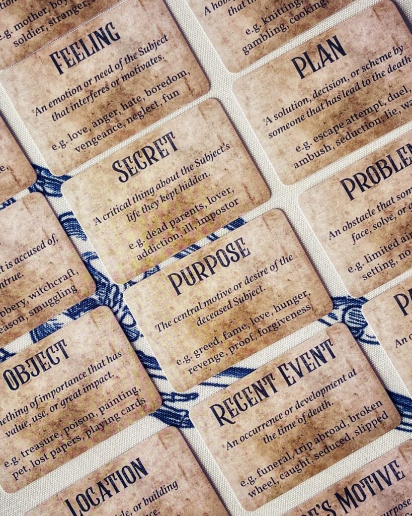 some of the category cards in here lies